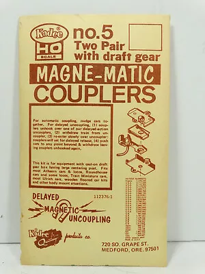 Kadee: HO Scale No.5 Magne-Matic Couplers Two Pair With Draft Gear • $4