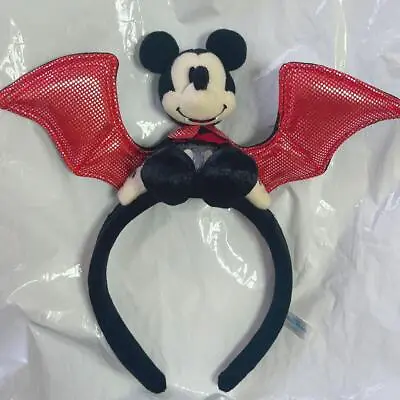 TOKYO DISNEY RESORT Vampire Mickey Mouse Ears Headband Halloween Plush #N422 • $38.99