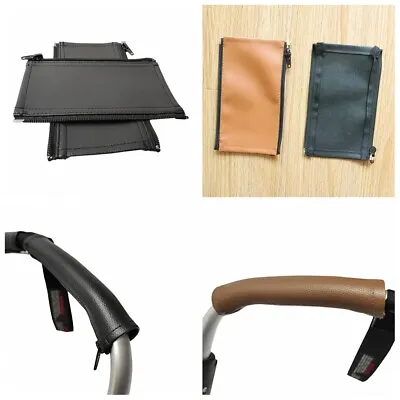 £6.45 • Buy 2Pcs Stroller Armrest Handle Covers Pu Leather Fit For Bugaboo Bee Accessories