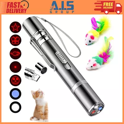 5-in-1 Usb Laser Pointer Rechargeable Red Led Light Interactive Cat Toy • $17.99