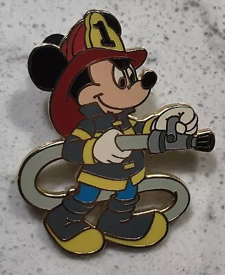 Disneys Mickey Mouse #1 Fireman Firefighter With Hose Collectible Trading Pin • $20