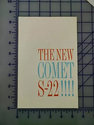 1961 Mercury S 22 Comet Brochure Folder Original  • $11.69