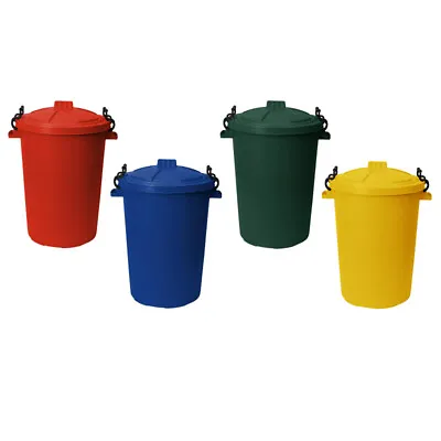 £23.99 • Buy 2 X 50L Recycling Bins Plastic Kitchen Garden WASTE RUBBISH Dustbin Feed Storage