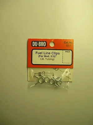 New Du-Bro RC Model Airplane Fuel Tank Medium Fuel Line Clips 3/32  No. 677 • $7.99