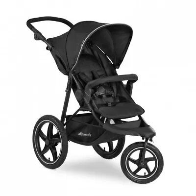 £189.98 • Buy Hauck Black Runner 2 Air 3 Wheeler Pushchair Jogger Stroller Buggy Pram