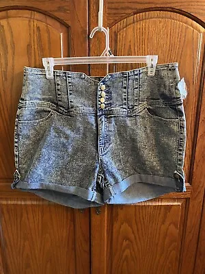 NWT Fury Acid Wash Shorts With Removable Suspenders Size 2X Romper Jumpsuit • $12.99