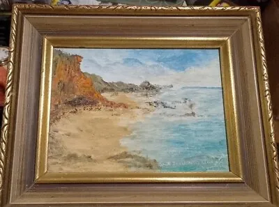 Vintage Australian Seascape Oil Painting Of Smith Beach Phillip Island... • $45