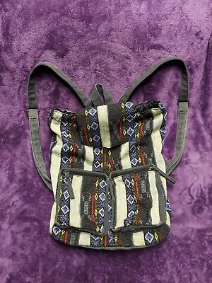 Mossimo Aztec/Geometric Shiny Rucksack Backpack W/ Drawstring • $3.50