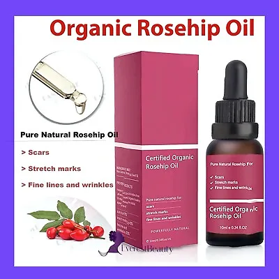 £4.79 • Buy Rosehip Oil Certified Organic Skin Essential Oil Pure & Natural Best Facial Oil