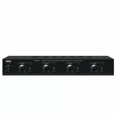 Pyle PSLSW4 Multi-Zone Speaker Selector 4-Channel Audio Speaker Receiver System • $100