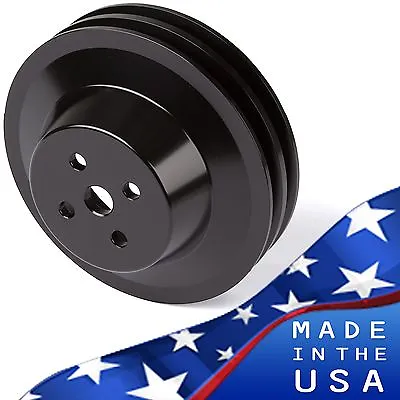 Black Aluminum Ford Water Pump Pulley 289 302 351W V-belt SBF 2 Groove V-belt • $82