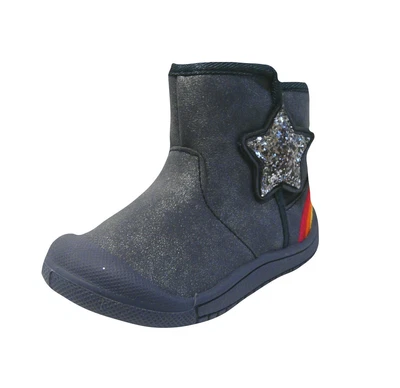 £16.99 • Buy Girls Blue Rainbow Star Touch And Close Boots