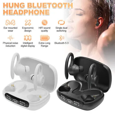 $18.09 • Buy Sweatproof Wireless Bluetooth Earphones Headphones Sport Gym Earbuds With Mic AU
