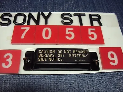 Sony STR 7055 Receiver Voltage Selector Cover Panel. Parting Out STR 7055 • $14.99