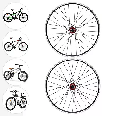 29 Inch Front & Rear Wheel Mountain Wheelset Red Hub Disc Brake Bicycle Wheels • $85.50