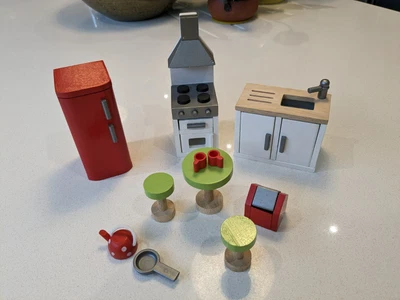 £7.99 • Buy 'Le Toy Van' Kitchen Set - Wooden Dolls House Furniture VGC