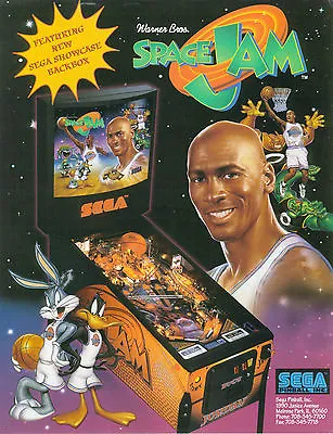 1997 Sega Space Jam Pinball Flyer • $4