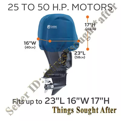 25-50 HP Outboard Boat Motor Cover Mercury Johnson Yamaha Honda Suzuki & Others • $34.42