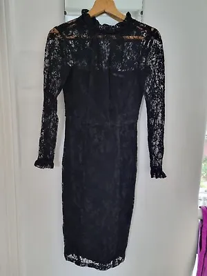 M&S Black Lace Dress UK 8 • £14.99