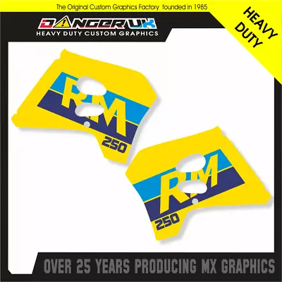 SUZUKI RM 250cc 1993 94 95 MOTOCROSS MX RAD SCOOP GRAPHICS RETRO DECALS STICKERS • $50.51