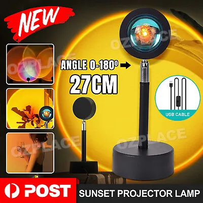 $10.85 • Buy Sunset Projector Lamp LED Sun Rainbow Atmosphere USB Night Light For Room Decor