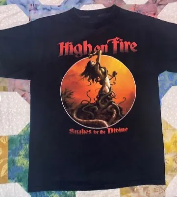 Reprinted High On Fire Snakes For The Divine T Shirt Music Shirt TE3283 • $16.99