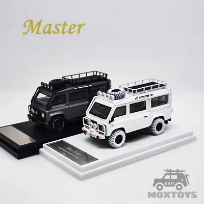 Master 1:64 LandRover Defender Van Snow W/Roofrack & Accessories Model Car • $33.02