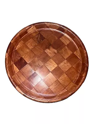 Mid Century Mcm Wooden Serving Tray Wood Bar Platter • $9.99