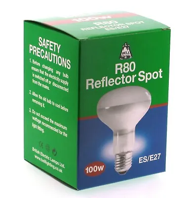 Bell R80 100w ES E27 Screw Reflector Spot Bulb Fully Dimmable • £3.99