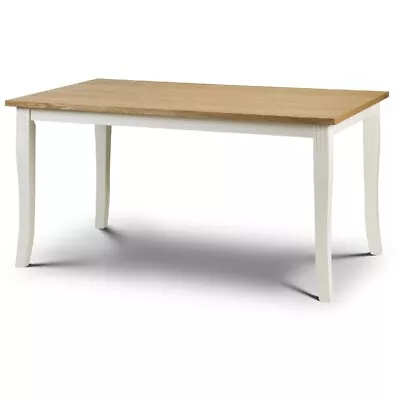 Julian Bowen Davenport Dining Table Only   In White/Oak • £165