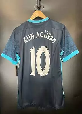 MANCHESTER CITY KUN AGUERO 2015-2016 ORIGINAL AWAY JERSEY Size M • $132