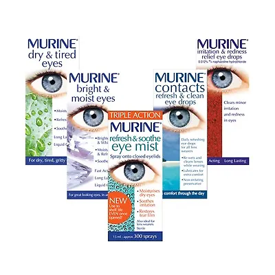 £6.79 • Buy #Murine | Brightening Contacts Red Refreshing Tired Eye Drops - Choose Product
