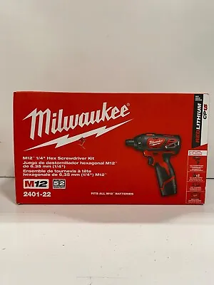 Milwaukee 2401-22 12V Li-Ion 1/4  Cordless Drill/Driver • $84.99