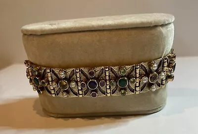 Nicky Butler Silver - Gold Tone Multi Color Stone 7 1/2 Inch Bracelet • $65