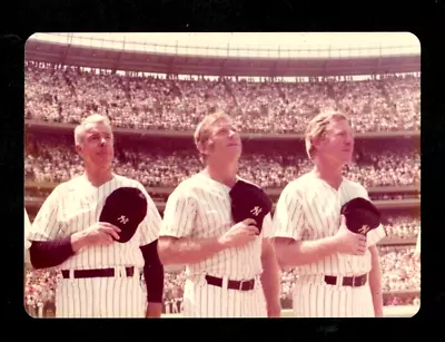 Super Mantle Dimaggio & Ford Old Timers Game 3 X 5 Color Photo Hard To Find • $7.99