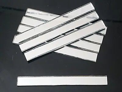 50 Pieces Silver Glass Mirror Tiles Size 10 X 1 Cm 3 Mm Thick. Art&Craft • £14.99