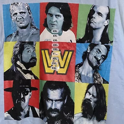 WWE 90s Wrestler Blue Jake Snake Shawn Mr Perfect Million Dollar Man T-Shirt XXL • $13