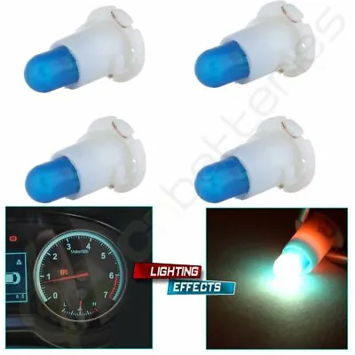 4Pcs Ice Blue T5 T4.7 Neo Wedge A/C Climate Heater Control Light Halogen Bulbs • $9.19
