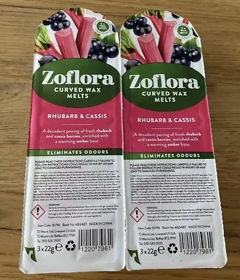 Zoflora Scented Candle Curved Wax Melts Rhubarb & Cassis X 2 Packs • £7.65