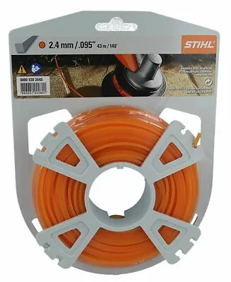 £13.99 • Buy 41m Of Genuine STIHL 2.4mm SQUARE Brushcutter Strimmer Trimmer Cord Line Wire R2