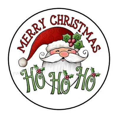 30 Merry Christmas Santa Ho Ho Envelope Seals Labels Stickers Party Favors 1.5   • $1.99