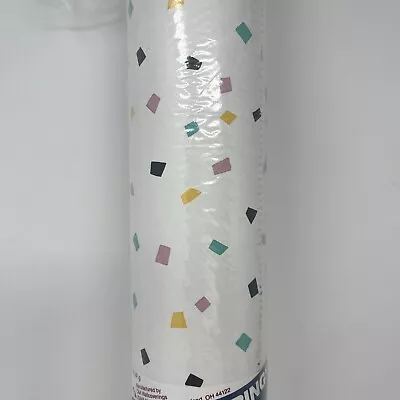 C&A Wallcoverings Wallpaper Vintage 80s 90s Pink Teal Black Terrazzo 33ftx20.5in • $26.94