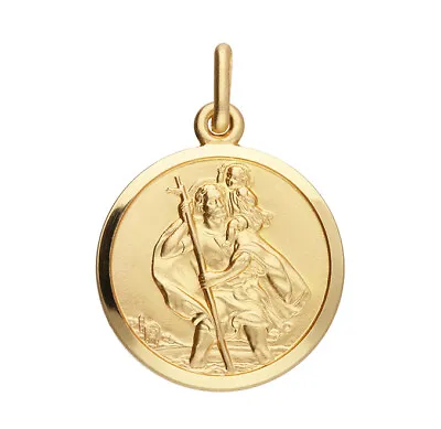 Solid Gold St Christopher Gents Pendant 375 Hallmarked • £289.99