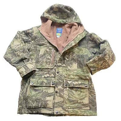 Vintage Pendleton X Cabelas Outdoorsman Wool Camo Parka Hooded Jacket XL MENS • $599.99