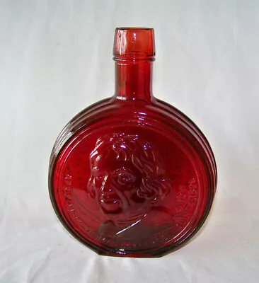 Wheaton Thomas Jefferson Red Glass Flask 1st Edition • $10