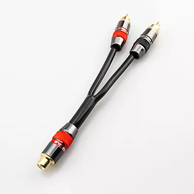 3ft RCA Plug Y Splitter Audio Jack Cable Adapter Female To 2 RCA Male Connectors • $8
