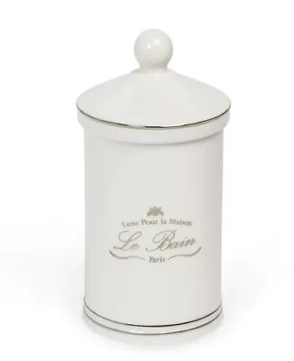 KASSATEX | LE BAIN PARIS | WHITE PORCELAIN | Cotton Jar With Lid • £25.30