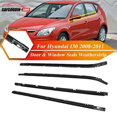 For Hyundai I30 2008-2011 Front & Rear Door Outer Belt Moldings Weatherstrip 4x • $70.99