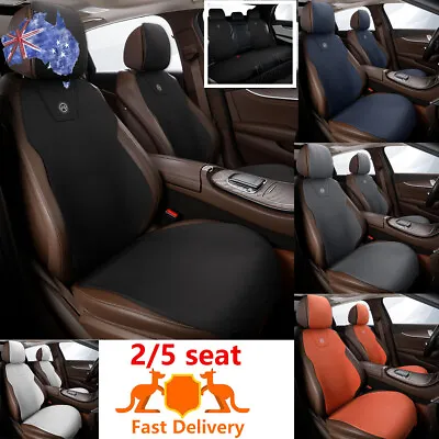 2024 Saddle Leather Car Seat Cover For Toyota Camry Corolla Hilux Seat Covers AU • $80.75