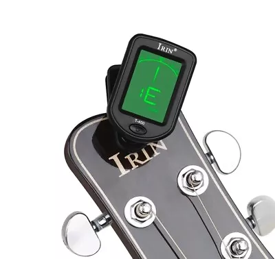 IRIN T-400 Digital Guitar Ukulele Violin Bass Tone Tuner Rotatable Clip On • $12.99